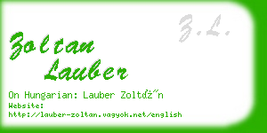 zoltan lauber business card